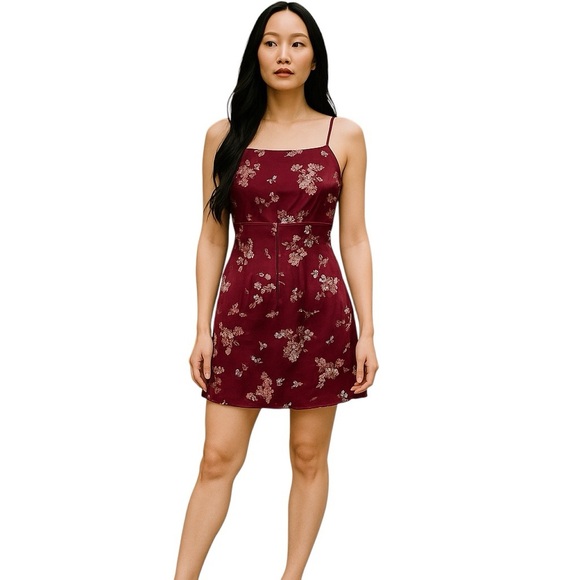 Vintage Y2K Size 7 Asian Inspired Mini Dress 90s Party Prom Homecoming - Picture 1 of 8